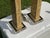 Vintage Modernist Table Lamps With Faux-Travertine Finish and Lucite Bases, a Pair For Sale In Naples, FL - Image 6 of 13