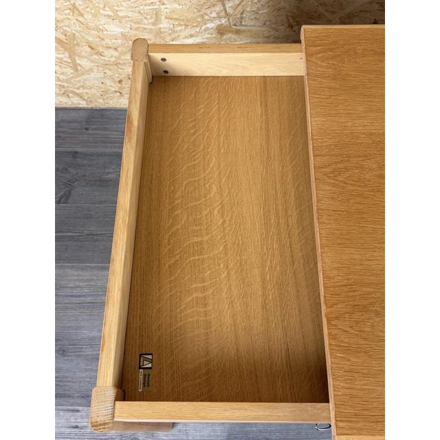 Vintage Oak Writing Desk with Sliding Top by Peter Løvig Nielsen for Løvig, 1960s For Sale - Image 16 of 18