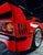 After Hours (1990 Ferrari F40) by Shan Fannin | Acrylic on Canvas Red Ferrari F40 in a garage setting For Sale