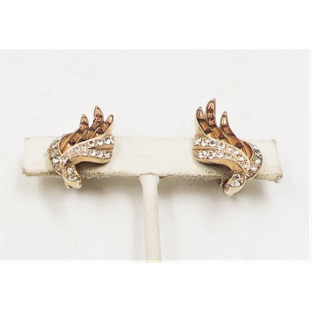 Vintage Signed Avon of Belleville Faux-Topaz Clip Earrings
