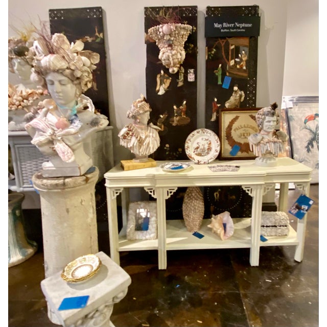 Wood Vintage Lane Console With Fretwork For Sale - Image 7 of 12