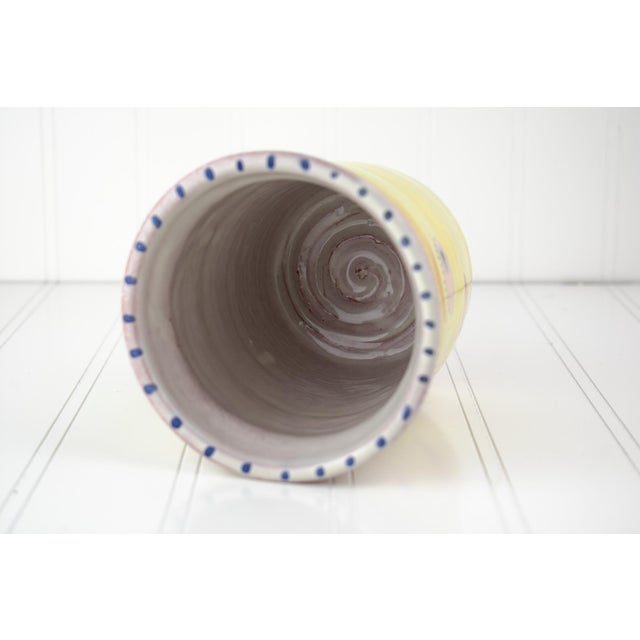 Listed Artist Amy Sabrina 1999 Postmodern Pottery Vase — Happy \ Sad Vessel For Sale In Minneapolis - Image 6 of 11