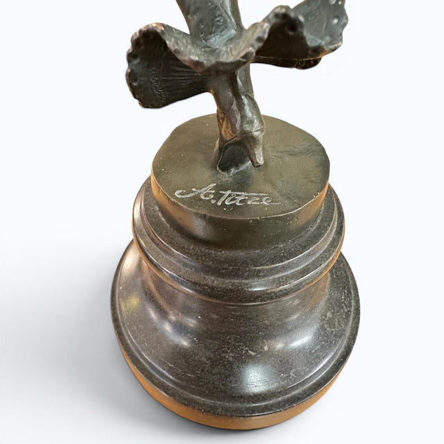 Metal A. Titze (German, 19th-20th Century), Dancing Columbine, Bronze, 20th Century For Sale - Image 7 of 9