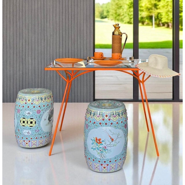 1950s 1950s Iron Outdoor Dining Table With Glass Top For Sale - Image 5 of 5