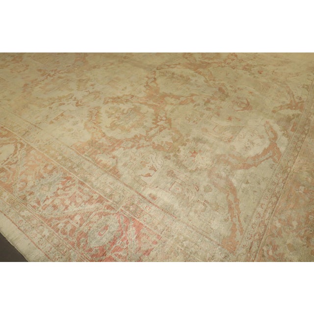 Persian Late 19th Century Zabihi Collection Lage Square Ziegler Sultanabad Rug - 13'5" x 14'8" For Sale - Image 3 of 12