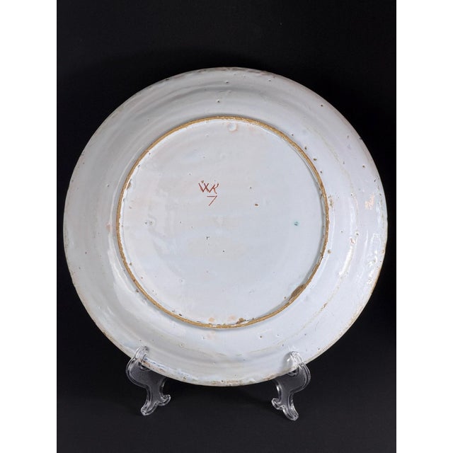 Yellow Antique Dutch Delft Yellow-Ground Four Hearts Plate, 1700s For Sale - Image 8 of 9