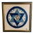 Vintage Blue and Gold Star of David Judaica Needlepoint Wall Art For Sale