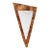 Vintage Post Modern Copper Triangle Wall Mirror For Sale