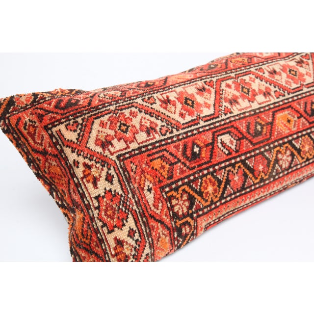 Antique Persian Melahir Cushion Cover – Handwoven 15" X 32" For Sale - Image 10 of 11