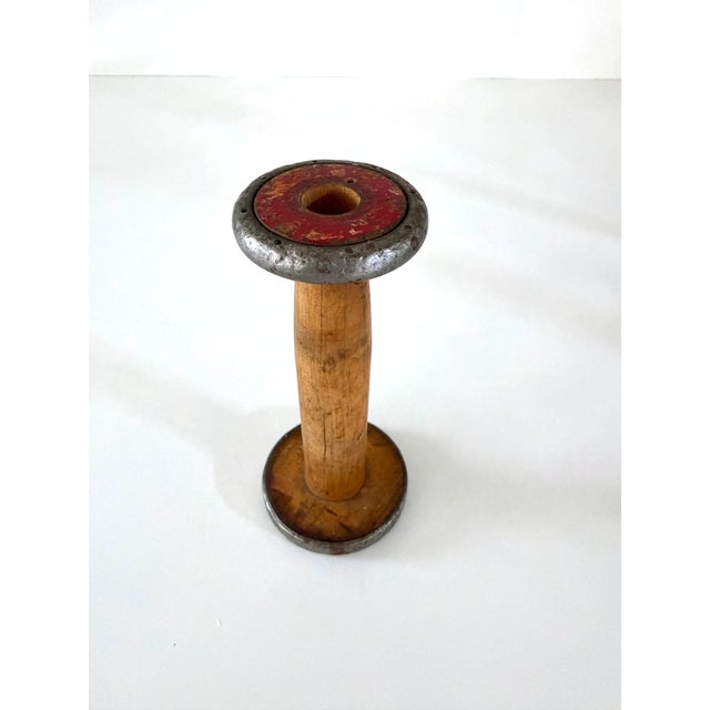 Wood Antique Wood Spools, Set 3 For Sale - Image 7 of 12