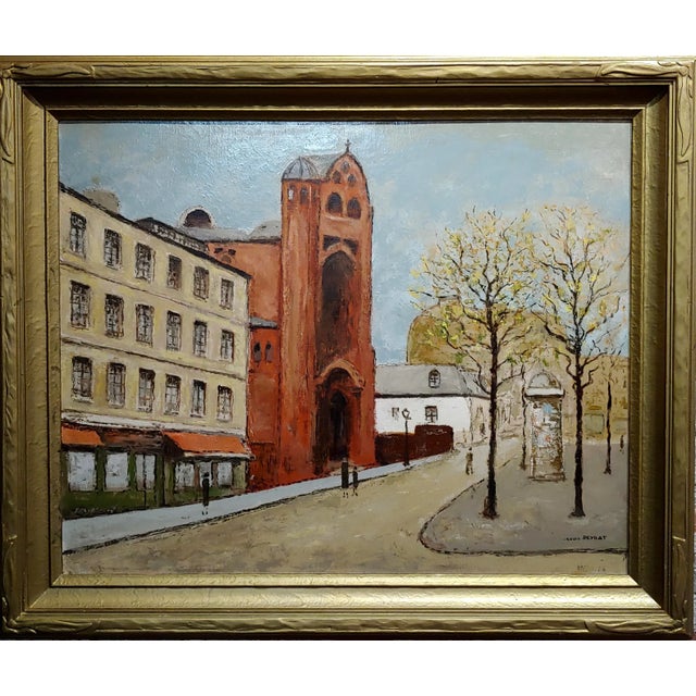 Louis Peyrat -Paris street scene - Oil painting oil painting on canvas -Signed circa 1976 frame size 35 x 30" canvas size...
