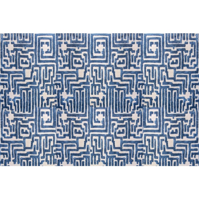 Not Yet Made - Made To Order Theseus Hand-Tufted Maze Rug, Blueberry Blue, 9x12 For Sale - Image 5 of 5