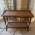 Wood Vintage Bamboo and Cane 2 Tiered Console Table With Tortoiseshell Finish For Sale - Image 7 of 8