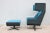 Modern Axel Enthoven for BuzziSpace Blue BuzziMe Swivel Lounge Chair and Ottoman For Sale - Image 4 of 13