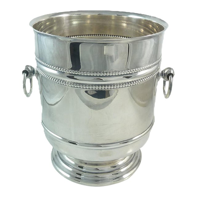 1960s Christofle France Perles Champagne Cooler Wine Bottle Chiller For Sale