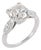 1930s Gia 3.11 Carat Old Mine Cut Diamond Platinum Engagement Ring, Size 4.75 For Sale