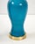 Cerulean Cerulean Blue crackle Glazed Ceramic Lamps - a Pair For Sale - Image 8 of 11
