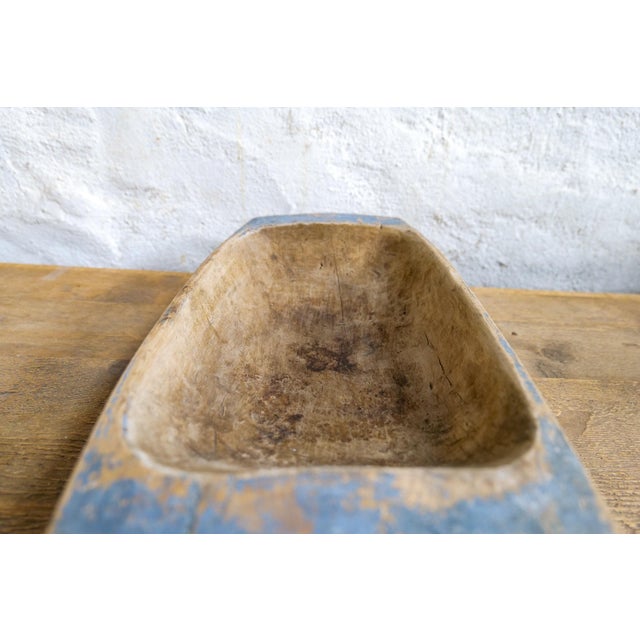 19th Century Swedish Folk Art Blue Colored Farmers Bowl For Sale - Image 14 of 15