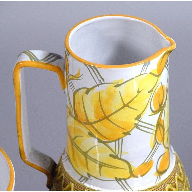 Italian Ceramic Jug and Bowl Set from Fratelli Fanciullacci, 1960s, Set of 2 For Sale - Image 4 of 10