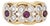 Ruby Diamond Flower Ring Vintage 14k Yellow Gold Sz 8.5 Wide Cigar Band For Sale