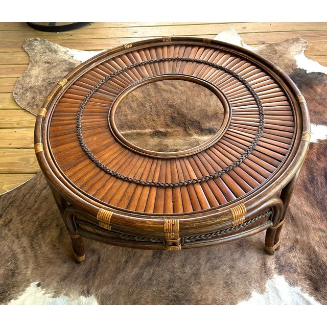 Franco Albini Albini Styled Rattan and Split Reed Side Tables - A Pair For Sale - Image 4 of 7