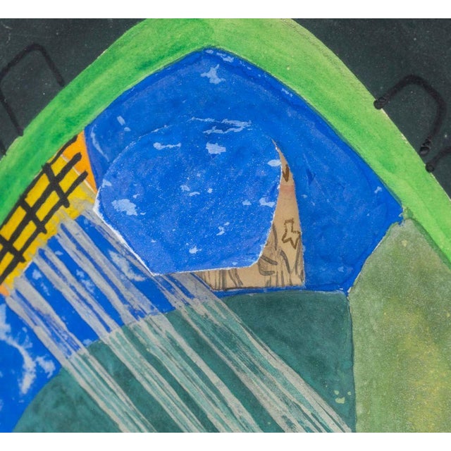 Theatre Stage Design Prison Mixed Media Collage For Sale - Image 4 of 8