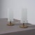 1950s Italian Opaline Glass and Brass Bedside Table Lamps, Set of 2 For Sale - Image 4 of 9