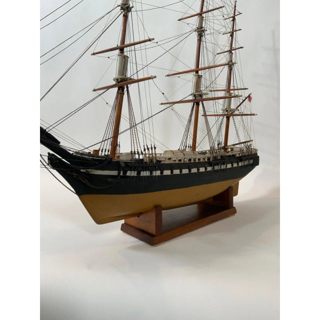 Nautical Antique American Ship Model, circa 1910 For Sale - Image 3 of 12