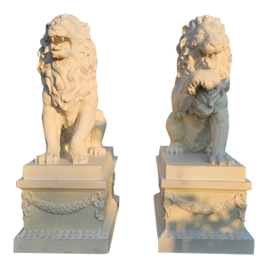 1960s Monumental Lions Statues-a Pair