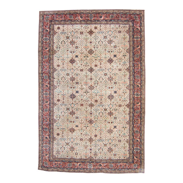 House of Séance - 1930s Vintage Sivas Hand-Knotted Rug - 5’11” X 9’ For Sale