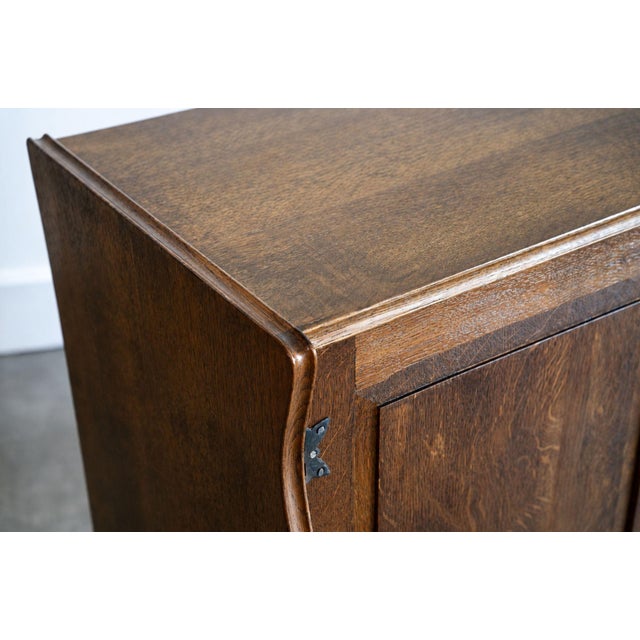 Pair of Danish Oak Cabinets Attributed to Henning Kjærnulf, Denmark, C. 1960s For Sale - Image 9 of 10