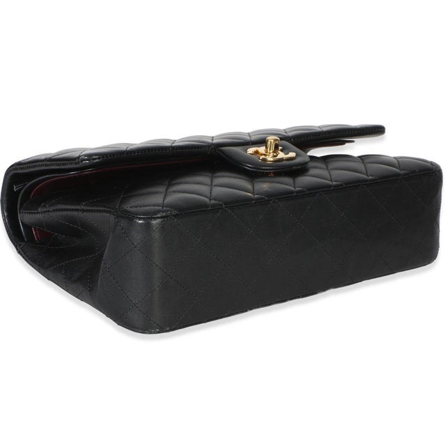 Black Quilted Lambskin Medium Classic Double Flap Bag For Sale In New York - Image 6 of 9