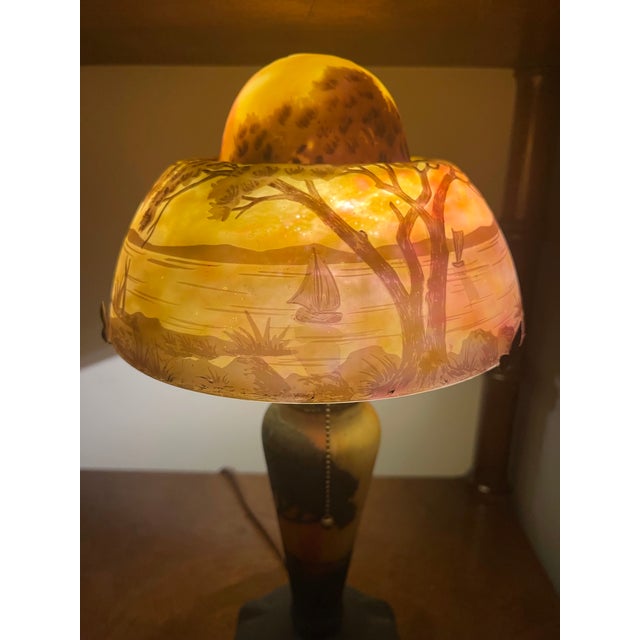 Antique 19th Century French Daum Nancy Table Lamp For Sale - Image 9 of 12