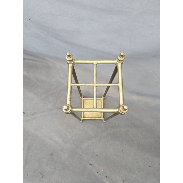 1940s Brass Umbrella Stand For Sale - Image 4 of 9