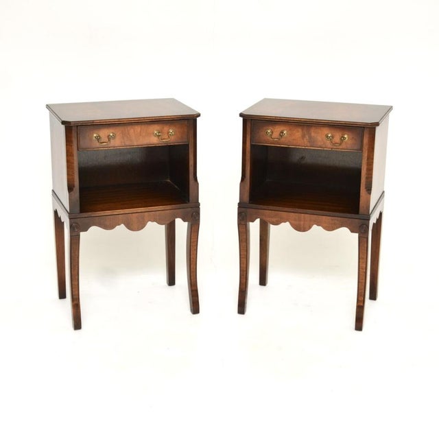 Vintage Georgian Style Bedside Tables, 1950, Set of 2 For Sale - Image 10 of 10
