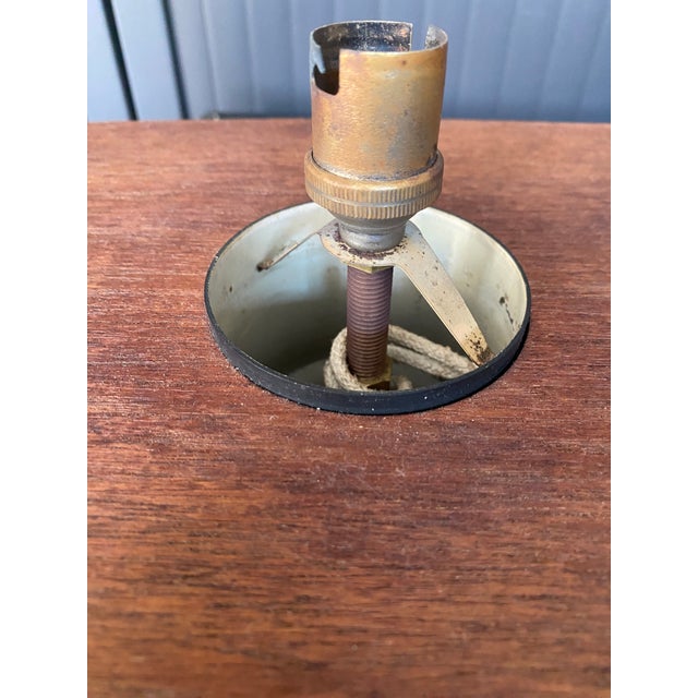 Glass Vintage Scandinavian Surf Teak and Frosted Glass Ceiling Lamp in the style of Goffredo Reggiani, 1970s For Sale - Image 7 of 17