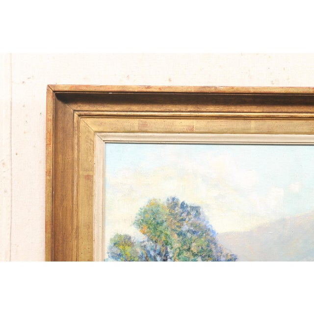 Mid 20th Century Mid 20th Century Framed Impressionistic California Landscape For Sale - Image 5 of 12