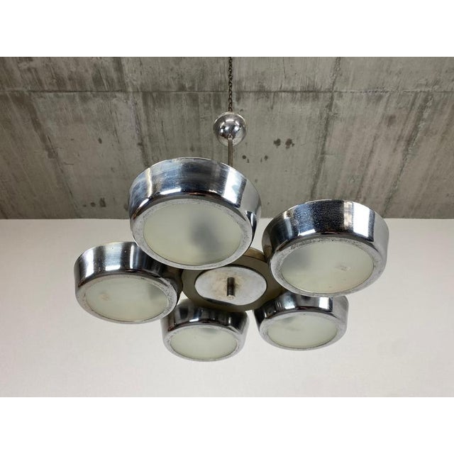 Space Age UFO Hanging Lamp, 1930s For Sale - Image 3 of 9