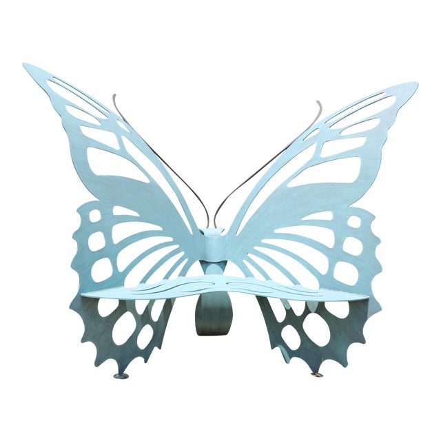 Blue Iron Butterfly Chair Chairish