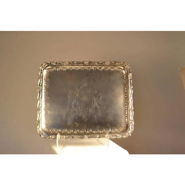 19th Century Sterling Silver Tray For Sale - Image 4 of 5