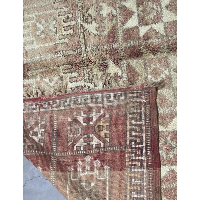 1980s Authentic Vintage Moroccan Rug - 7.1 X 6.2 Ft For Sale - Image 5 of 6