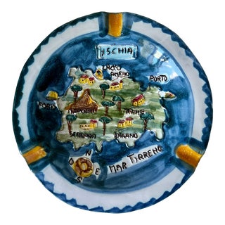 Vintage 'Ischia' Italian Island Souvenir Ashtray For Sale