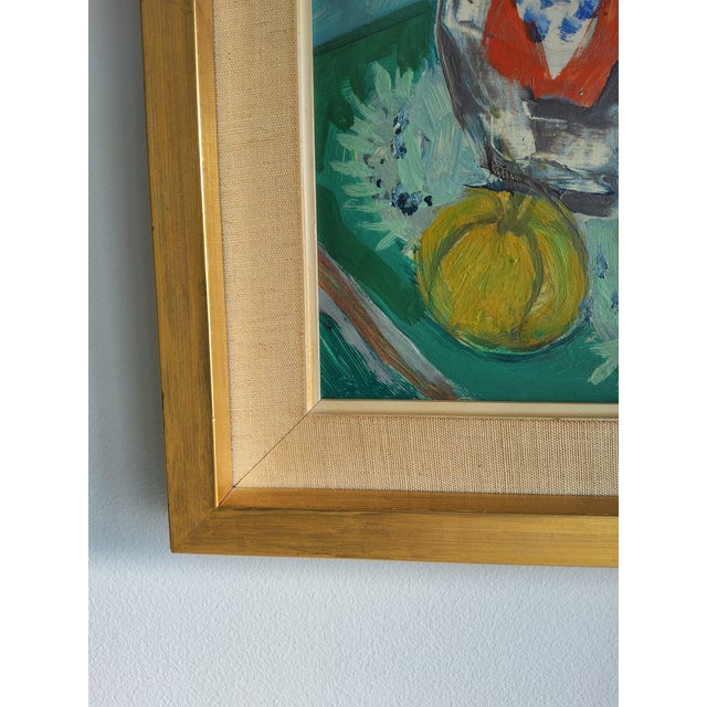 1960s Mid Century Modern Still Life Painting by Swedish Artist Gerhard Karlmark For Sale - Image 13 of 18