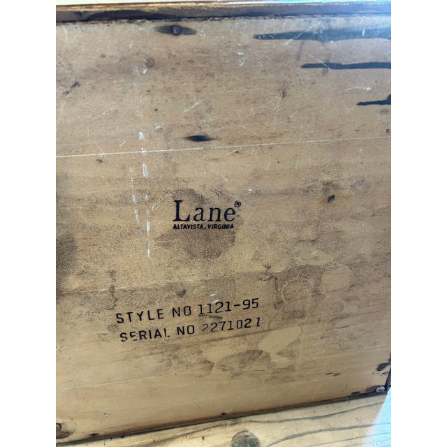 Mid-Century Modern Vintage Lane Side Table Painted in Faux Tortoise For Sale - Image 3 of 7