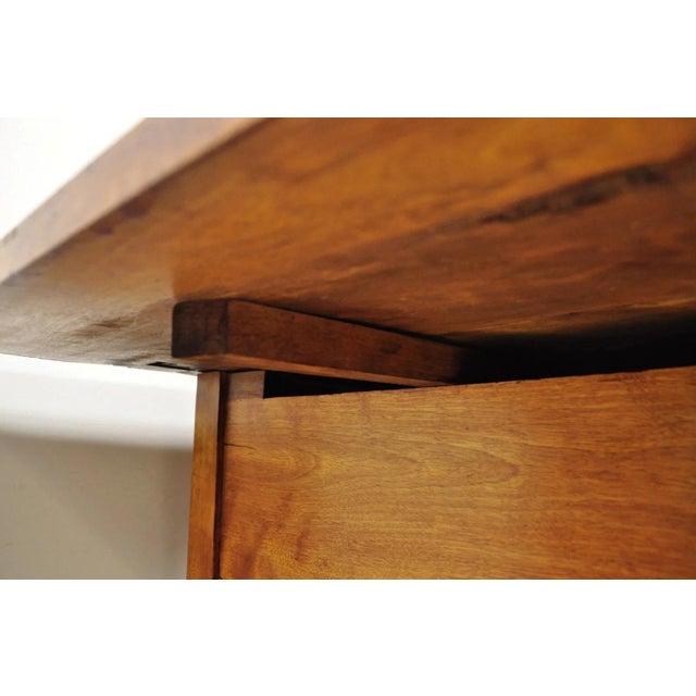 Antique Sheraton Chestnut Wood 2 Drawer Pembroke Drop Leaf Work Side End Table For Sale - Image 11 of 12