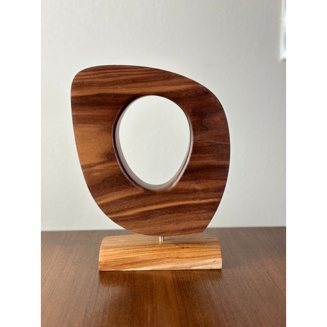 Wood Milwerk Mid-Century Modern Abstract Walnut & Oak Sculpture, 2023 For Sale - Image 7 of 7