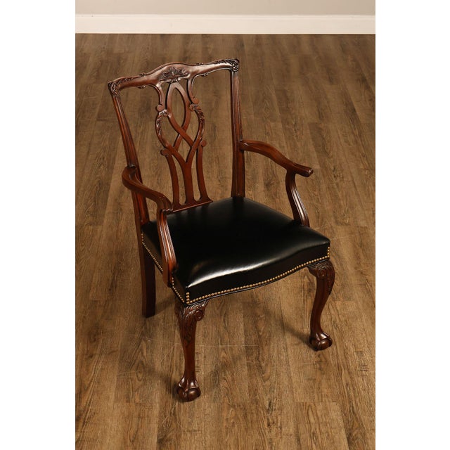 Chippendale Kindel Chippendale Style Set of Six Mahogany Dining Chairs For Sale - Image 3 of 18