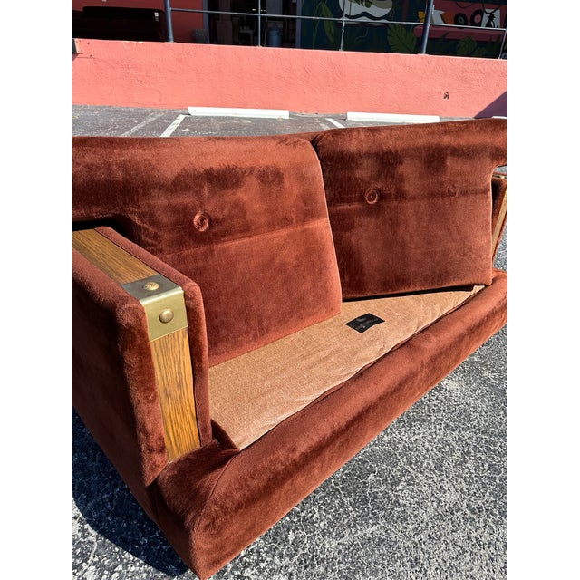Vintage 1970’s Faux Fur Loveseat For Sale - Image 9 of 11