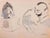 China ink and watercolor drawing on paper realized by Mino Maccari in 1932 ca. Hand signed lower right. Very good...