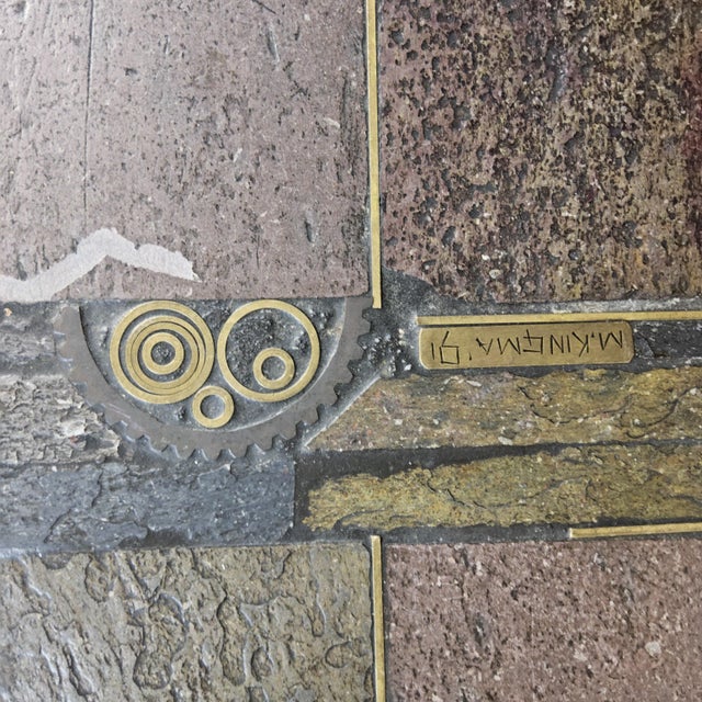 1990s Vintage Handmade Slate and Gears Coffee Table by Marcus Kingma, 1990 For Sale - Image 5 of 18